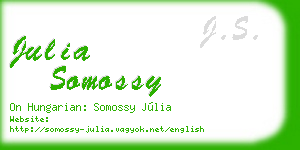 julia somossy business card